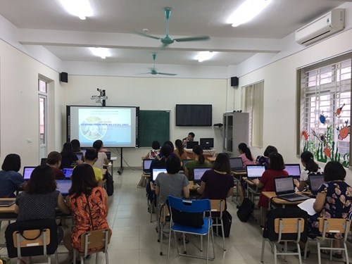 Tập huấn sử dụng phần mềm Excel tại trường TH Đô thị Sài Đồng
